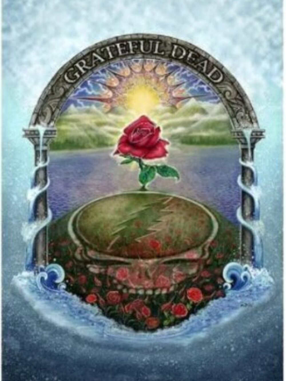 Grateful Dead Rose Garden Tapestry by Mike DuBois ~ 30” x 45” ~ Brand New! - Picture 2 of 3